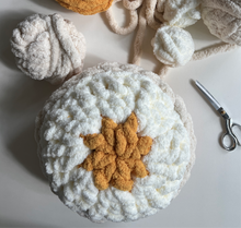 Load image into Gallery viewer, Round Petal Pillow Tutorial | Chenille Yarn | Hand Crochet | Video