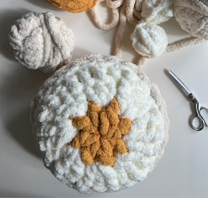 Round Petal Pillow Tutorial | Chenille Yarn | Hand Crochet | Video