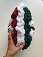 Load image into Gallery viewer, Holiday Granny Square Pillows, Chenille Yarn, 12&quot; x 12&quot; (various colors)