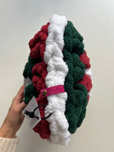 Load image into Gallery viewer, Holiday Granny Square Pillows, Chenille Yarn, 12&quot; x 12&quot; (various colors)