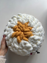 Load image into Gallery viewer, Round Petal Pillows, Chenille Yarn, 14&quot; (various colors)