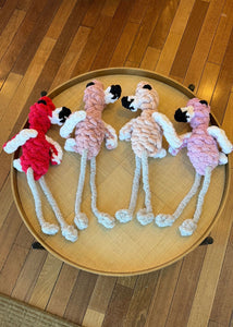 Flamingo Snuggler Tutorial | Chenille Yarn | Hand Crochet | Video + PDF