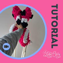 Load image into Gallery viewer, Flamingo Snuggler Tutorial | Chenille Yarn | Hand Crochet | Video + PDF