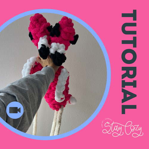 Flamingo Snuggler Tutorial | Chenille Yarn | Hand Crochet | Video + PDF