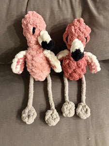 Flamingo Snuggler Tutorial | Chenille Yarn | Hand Crochet | Video + PDF