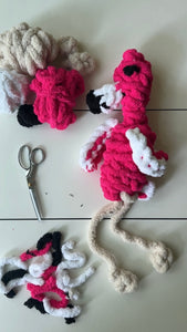 Flamingo Snuggler Tutorial | Chenille Yarn | Hand Crochet | Video + PDF