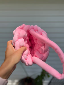 Round Hand Bag | Crochet | Pink